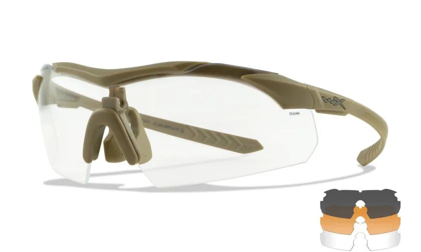 WX VAPOR 2.5, Grey/Clear/Light Rust Lenses, Matte Tan Frame