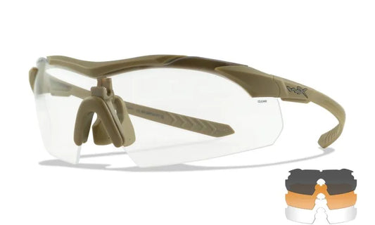 WX VAPOR 2.5, Grey/Clear/Light Rust Lenses, Matte Tan Frame