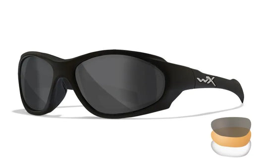 WX VAPOR 2.5, Grey/Clear/Light Rust Lenses, Matte Black Frame